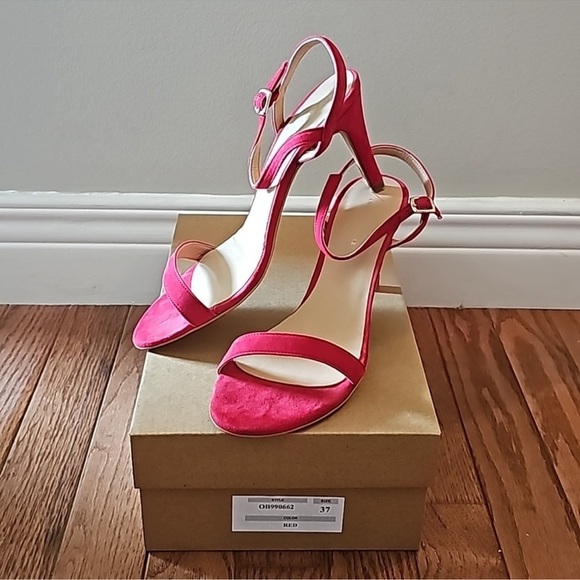 Anthropologie Gorgeous Red Heels - size 6.5 New in Box - Picture 1 of 6